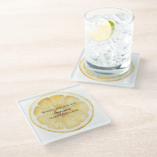 Dessous-de-verre En Verre Citation White Life Vous Donne Des Citrons