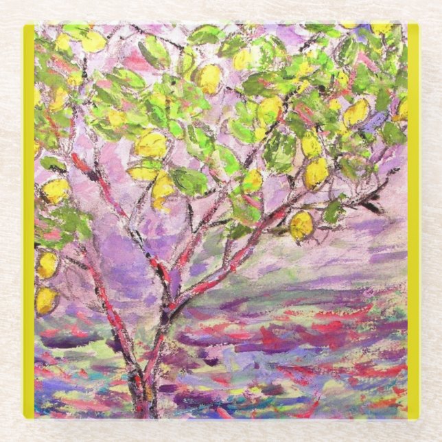Dessous-de-verre En Verre citronnier (Devant)