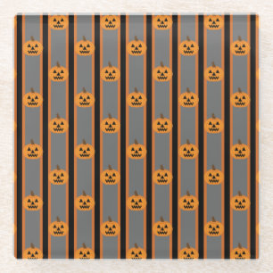 Dessous-de-verre En Verre Citrouilles Halloween amusantes et élégantes
