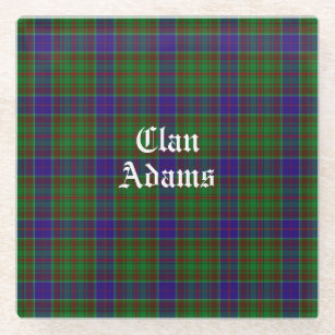 Dessous-de-verre En Verre Clan écossais Adams Tartan