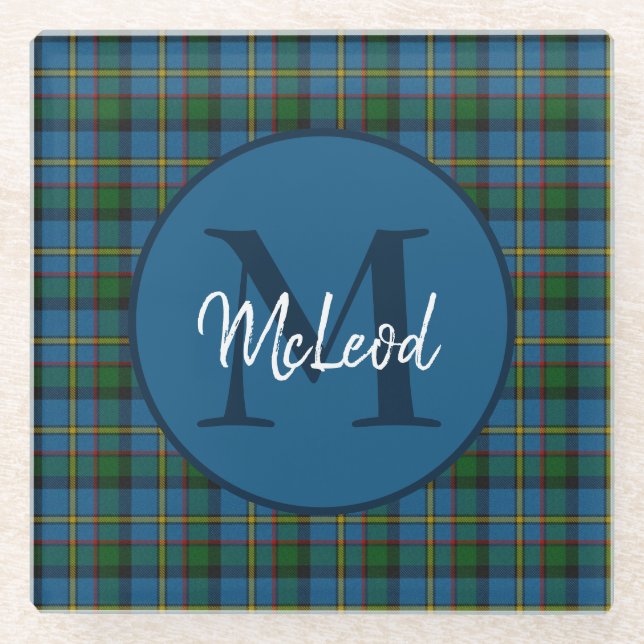 Dessous-de-verre En Verre Clan MacLeod Monogrammed (Devant)