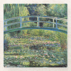 Dessous-de-verre En Verre Claude Monet - Bassin aux Nymphéas & Pont Japonais