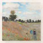 Dessous-de-verre En Verre Claude Monet - Champ de pavot<br><div class="desc">Poppy Field / Poppies sauvages, près d'Argenteuil / Les Coquelicots - Claude Monet en 1873</div>