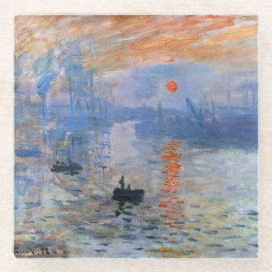Dessous-de-verre En Verre Claude Monet Impression soleil levant 1872 Port Ar