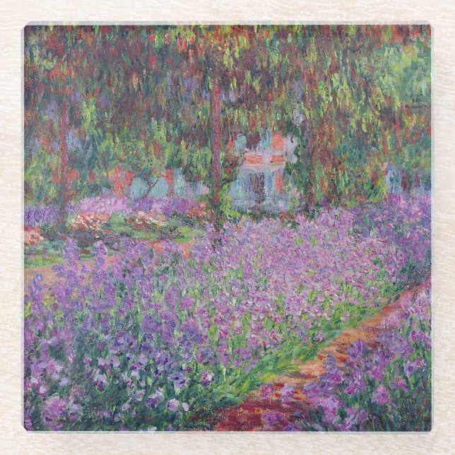 Dessous-de-verre En Verre Claude Monet| Le jardin de l'artiste à Giverny (Devant)