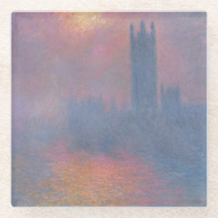 Dessous-de-verre En Verre Claude Monet   les Chambres du Parlement, Londres