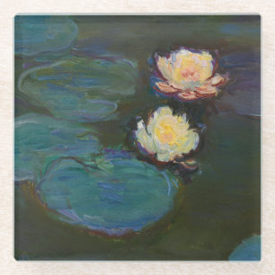 Dessous-de-verre En Verre Claude Monet Nymphéas Art Impressionniste à l'Huil