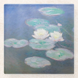 Dessous-de-verre En Verre Claude Monet - Nymphéas, Effet du soir