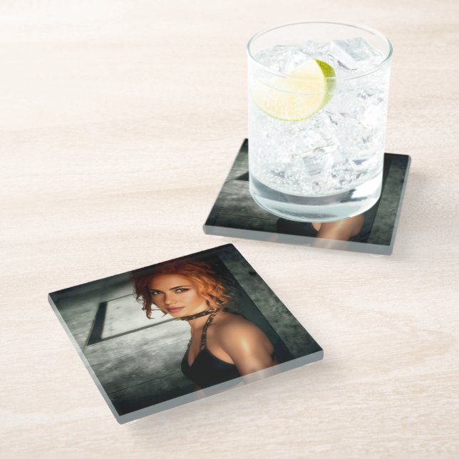 Dessous-de-verre En Verre Clear Shadows glass coaster (Incliné)