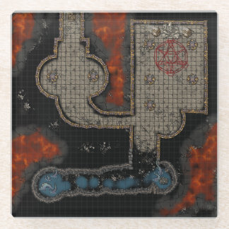 Dessous-de-verre En Verre Coasters pour tuiles de donjon : Souterrain de l'o
