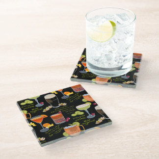 Dessous-de-verre En Verre Cocktails et contemplation