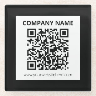 Dessous-de-verre En Verre Code QR modifiable et conception personnalisée sim