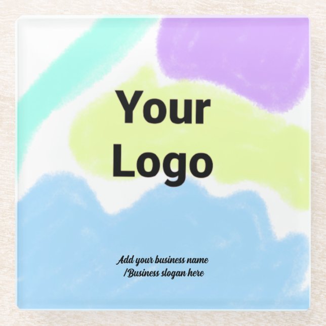 Dessous-de-verre En Verre Code QR personnalisé simple ajouter votre nom logo (Devant)