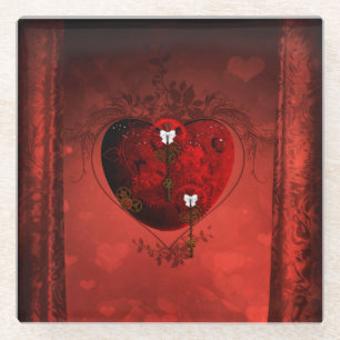Dessous-de-verre En Verre Coeur vapeur