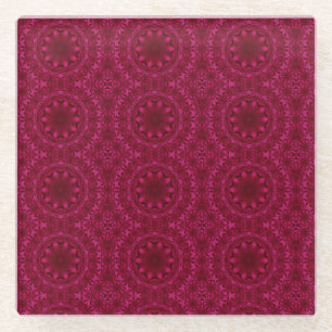 Dessous-de-verre En Verre Coeurs et fleurs Abstraits