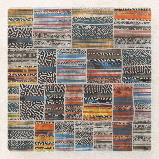 Dessous-de-verre En Verre Collage de patchwork : Motif de surface composée