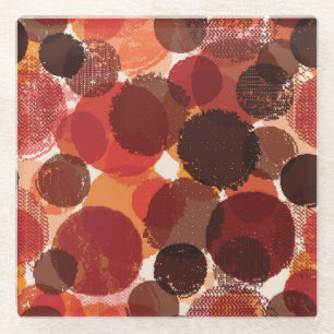 Dessous-de-verre En Verre Collection de Motifs Abstraits colorés et intempor