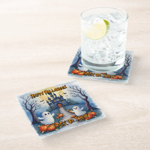 Dessous-de-verre En Verre Collection Halloween Effrayant Mignon Tendance
