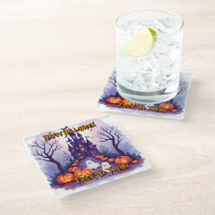 Dessous-de-verre En Verre Collection Populaire Halloween Mignonne Épouvantab