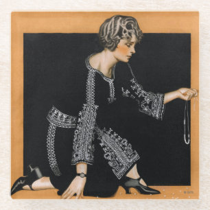 Dessous-de-verre En Verre Collier cassé de perle