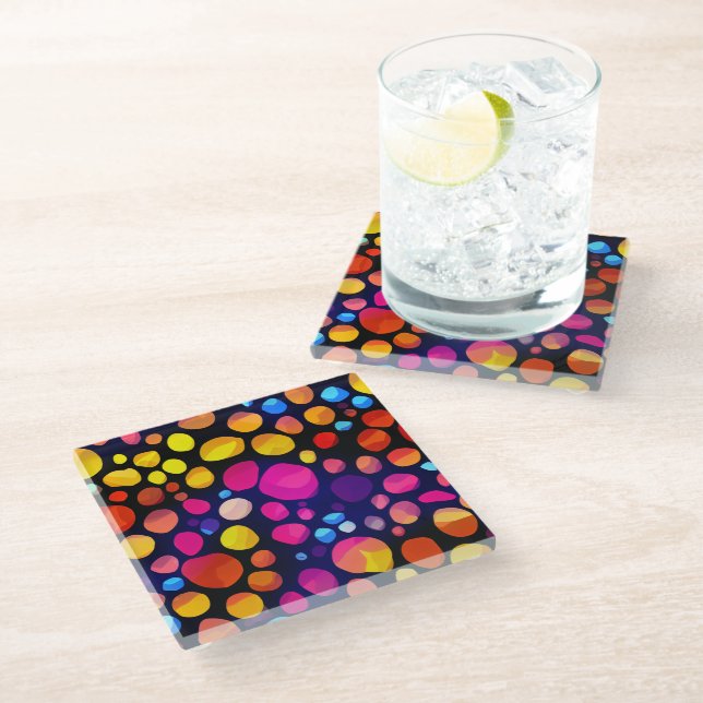 Dessous-de-verre En Verre Coloré (Incliné)