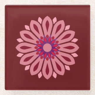 DESSOUS-DE-VERRE EN VERRE COLORFULL MODERN FLOWER GIFT DAUGHTER SISTER MOM