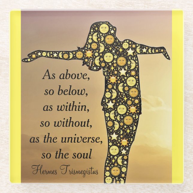 Dessous-de-verre En Verre COMME CI-DESSUS, AINSI CI-DESSOUS dessous de verre (Devant)