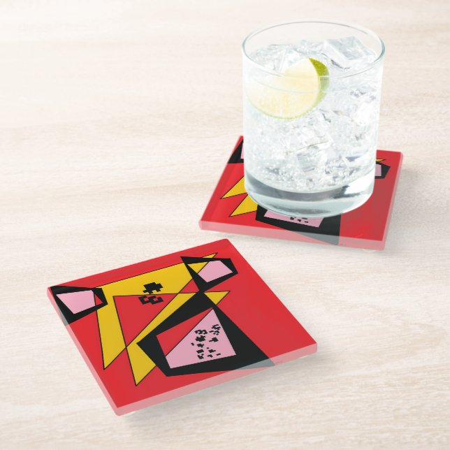 Dessous-de-verre En Verre Compro-Misers (Incliné)
