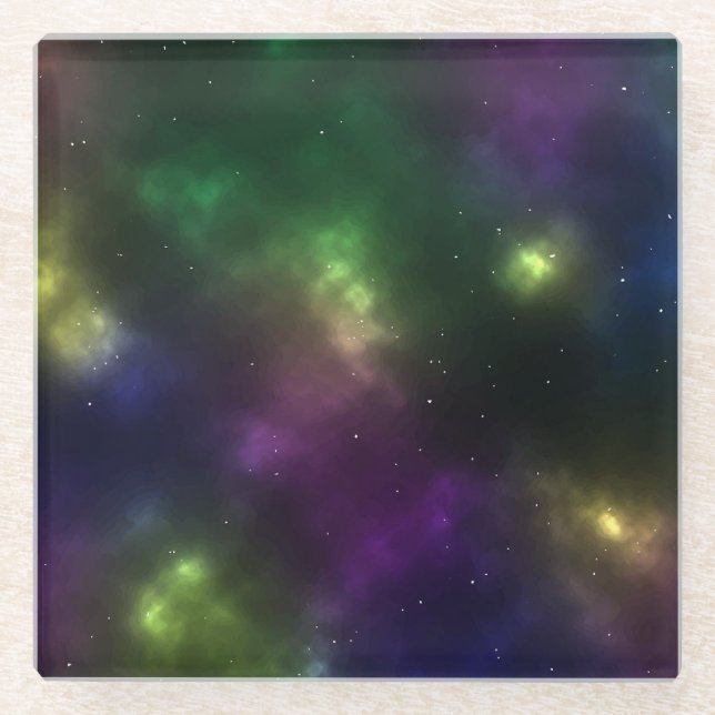 Dessous-de-verre En Verre Conception de constellations de l'espace cosmique  (Devant)