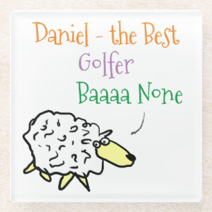 Dessous-de-verre En Verre Conception de mouton pour un Dessous de verre de v