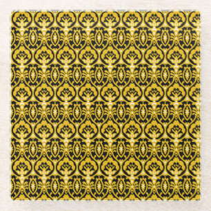 Dessous-de-verre En Verre Conception de textile de chemise indienne traditio