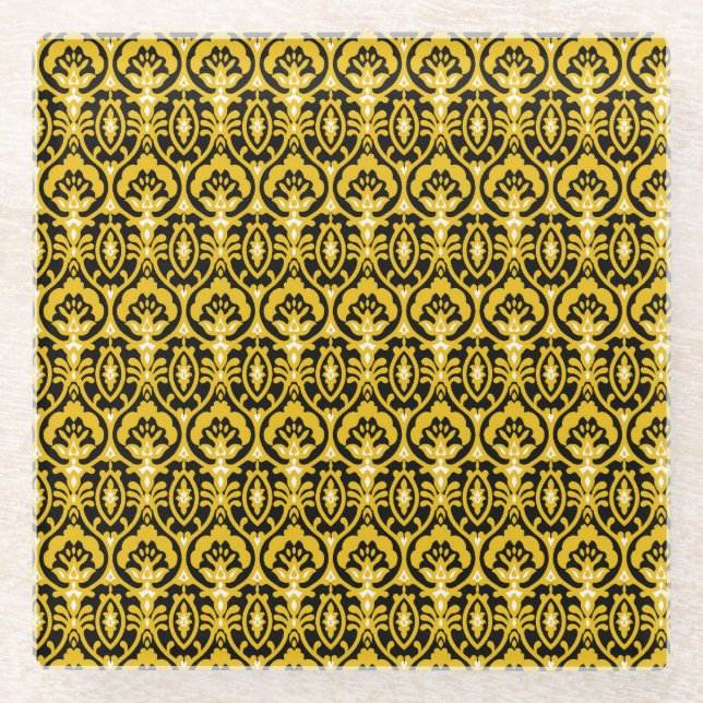Dessous-de-verre En Verre Conception de textile de chemise indienne traditio (Devant)