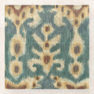 Dessous-de-verre En Verre Conception décorative d'un tissu Ikat par Charikl