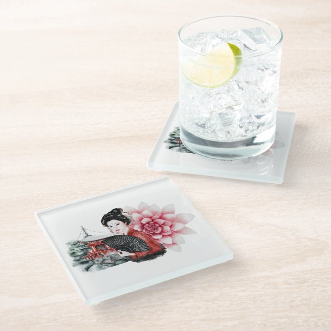 Dessous-de-verre En Verre Conception Okinawa Series 36 (Incliné)