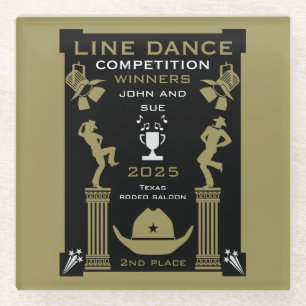 Dessous-de-verre En Verre Concours de danse américaine