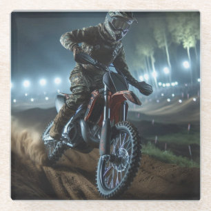 Dessous-de-verre En Verre Concurrence MotoCross très Cool Rendu numérique