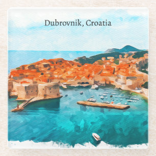 Dessous-de-verre En Verre Cool Dubrovnik Croatie Adria Coast Panorama