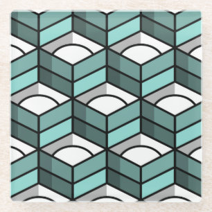 Dessous-de-verre En Verre Cool Stair Stepping Motif 3 dimensions