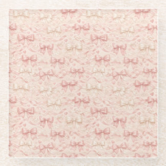 Dessous-de-verre En Verre Coquette Bow Pattern