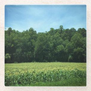 Dessous-de-verre En Verre Cornfield en Caroline du Nord rurale Poster Magnet