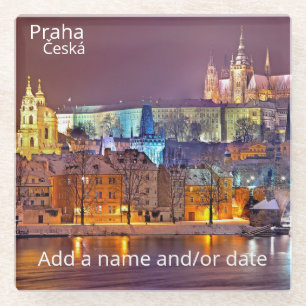 Dessous-de-verre En Verre Cosster en verre de Prague