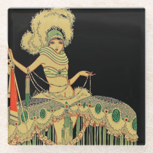 Dessous-de-verre En Verre “Costume à peplum” Couverture de magazine 1926 par