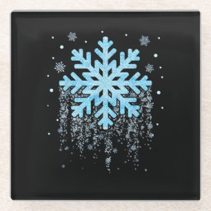Dessous-de-verre En Verre Costume de flocon de neige Hiver Noël Matching Men