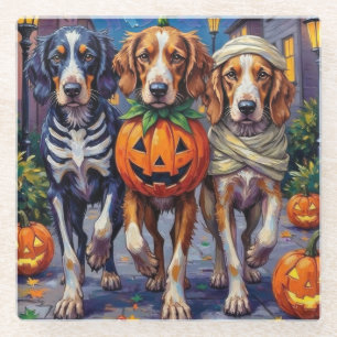 Dessous-de-verre En Verre Costume de Setter Anglais pour Halloween