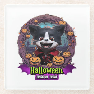 Dessous-de-verre En Verre Costume d'Halloween pour chiot