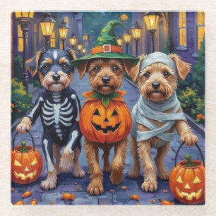 Dessous-de-verre En Verre Costumes d'Halloween pour chiens Lowchen allant ch