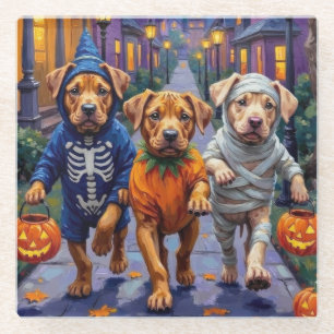 Dessous-de-verre En Verre Costumes d'Halloween pour chiens Shar Pei allant c