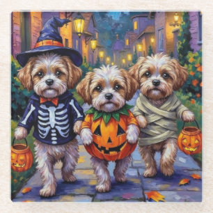 Dessous-de-verre En Verre Costumes d'Halloween pour chiens Shih Tzu allant c
