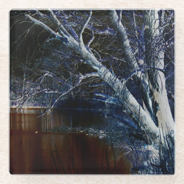 Dessous-de-verre En Verre Côté foncé 7 (Devant)