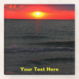 Dessous-de-verre En Verre Couché de soleil de Floride